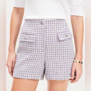 LOFT Tweed Flap Pocket Shorts
